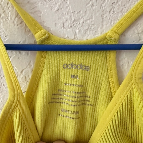 Neon Yellow Halter Neck Cropper Workout Tank - Picture 2 of 3